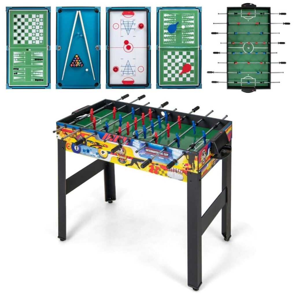 12-i-1 spelbord – Fotboll, Air Hockey, Biljard