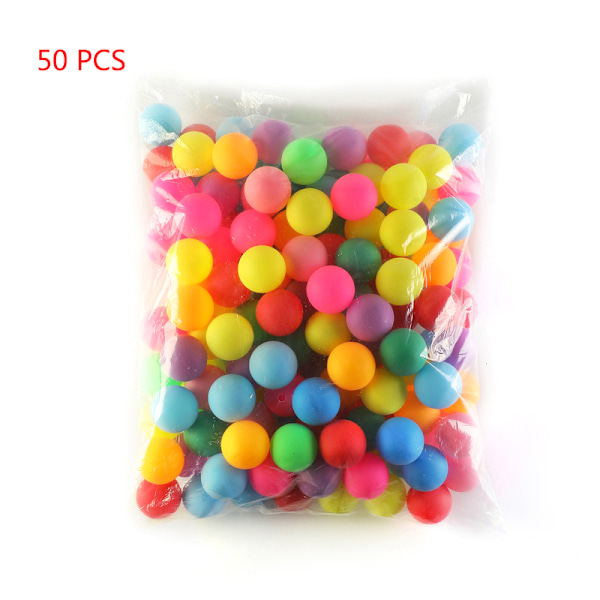 50-pack Färgglada Pingisbollar 40mm Roligt Bordsspel