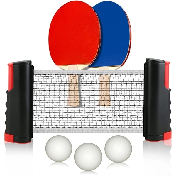 Bärbart Pingis Set | Bordtennis Set med Flexibelt Nät [GKS]