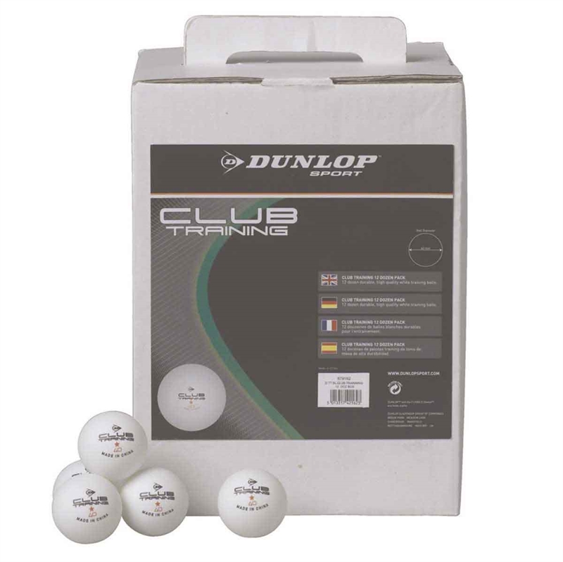 Dunlop 40+ Club Training Bordtennisbollar - 144 st.