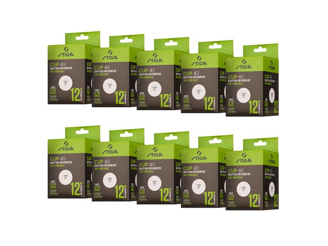 STIGA Bordtennisboll Cup vit 120/fp