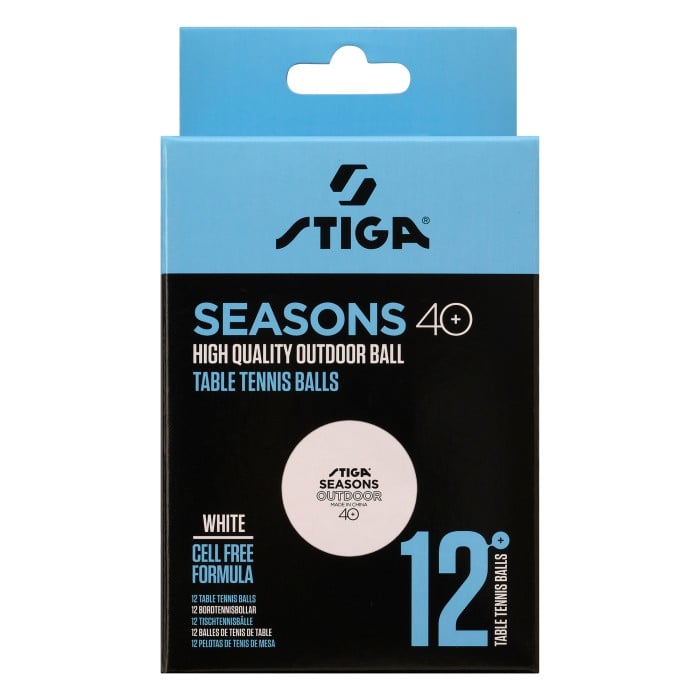 STIGA Seasons Outdoor Pingisboll 12-pack (Vit)