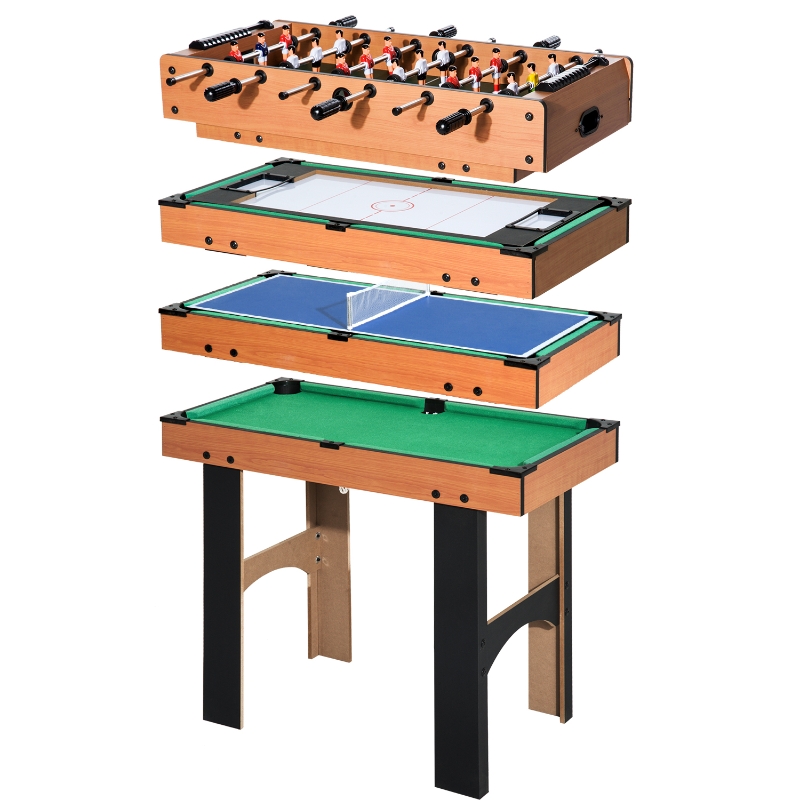 Spelbord 4i1 Biljard Hockey Fotboll Pingis Biljard 87x43x73 cm