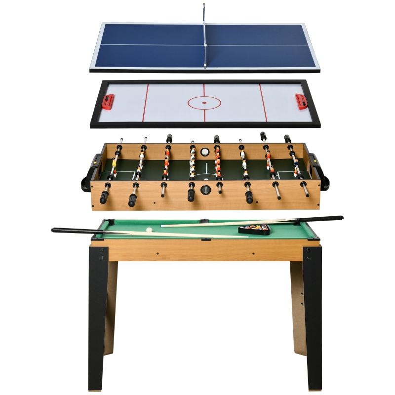 Spelbord 4i1 Biljard Hockey Fotboll Pingis Biljard